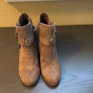 Merona Tan Suede Ankle Booties